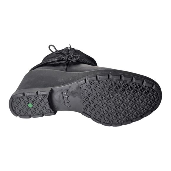 TIMBERLAND Kelli's Black Leather Fold Down Wedge Boot Size 8.5 - Picture 9 of 9